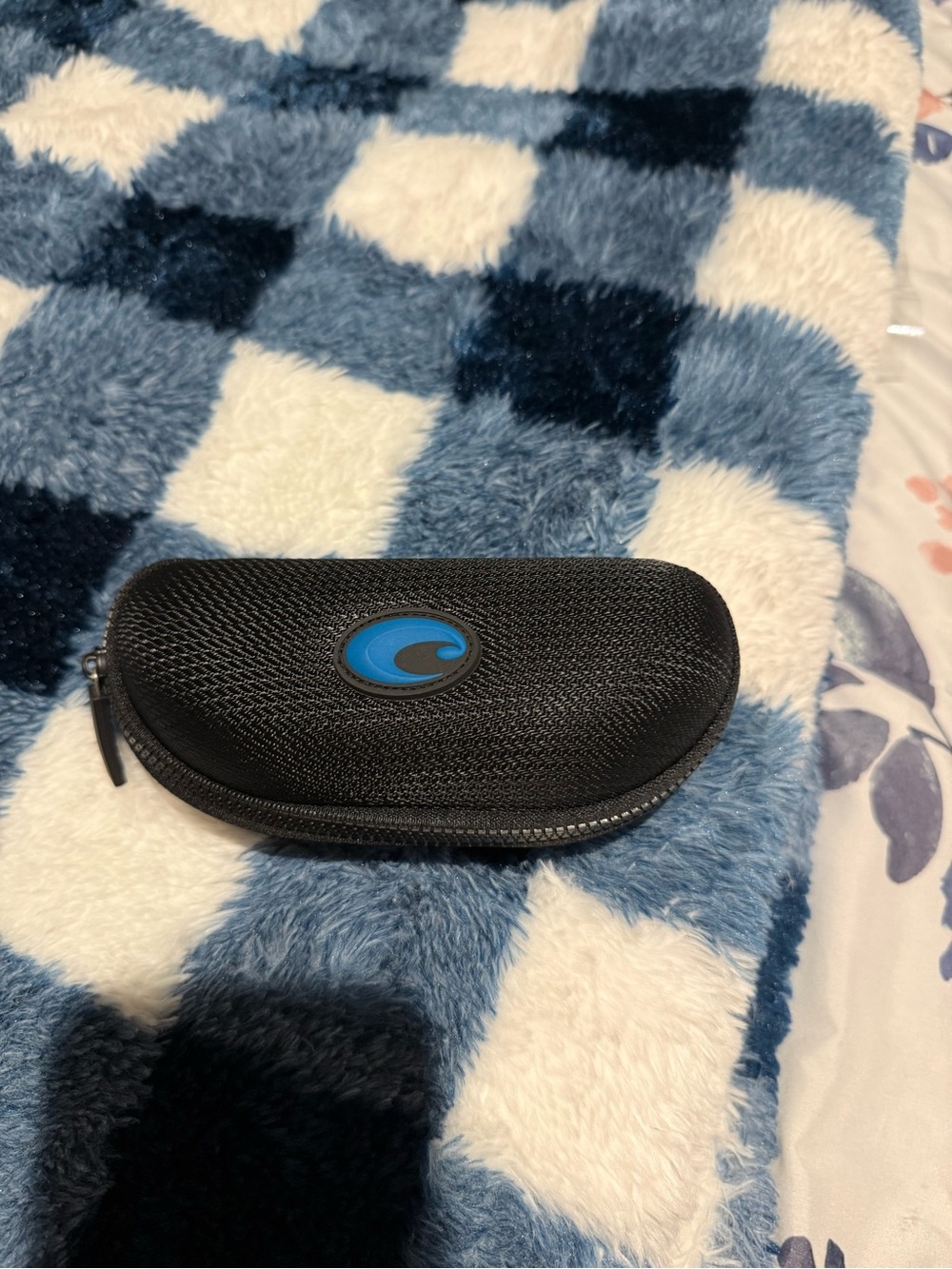 Costa Black Sunglasses Case with Blue Logo
